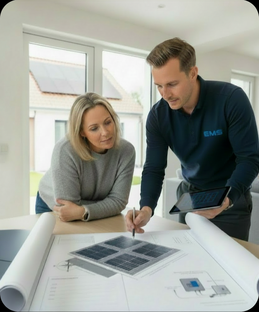 EMS Solutions techniker met klant